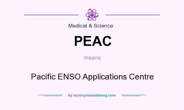 What does PEAC mean? It stands for Pacific ENSO Applications Centre