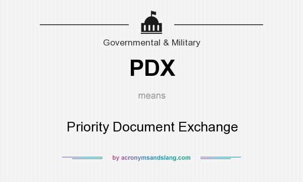 What does PDX mean? It stands for Priority Document Exchange
