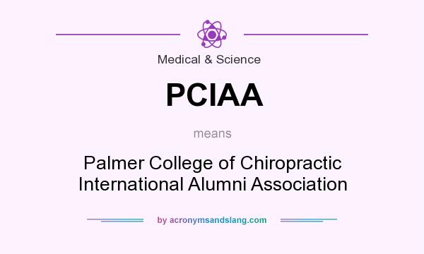What does PCIAA mean? It stands for Palmer College of Chiropractic International Alumni Association