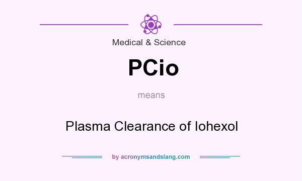 What does PCio mean? It stands for Plasma Clearance of Iohexol