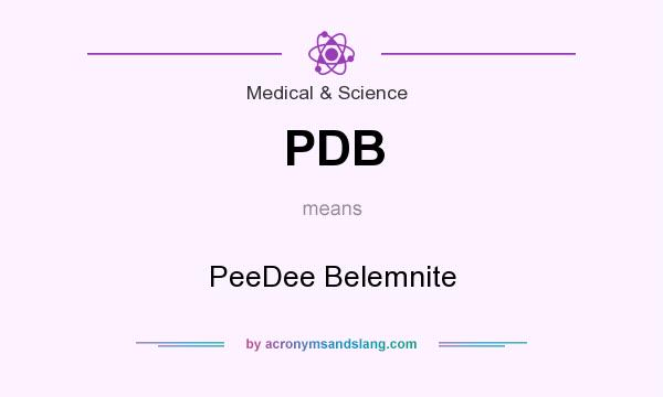 What does PDB mean? It stands for PeeDee Belemnite