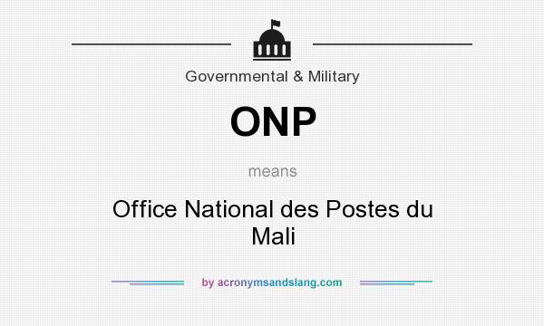 What does ONP mean? It stands for Office National des Postes du Mali