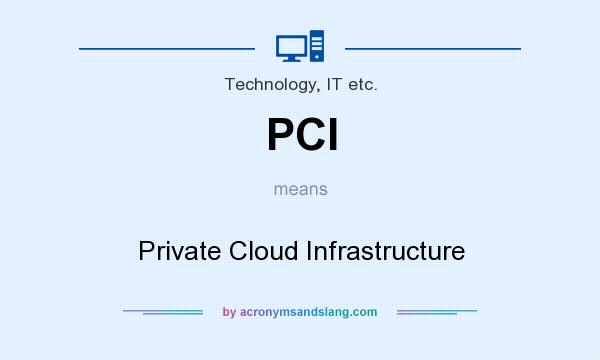 What does PCI mean? It stands for Private Cloud Infrastructure