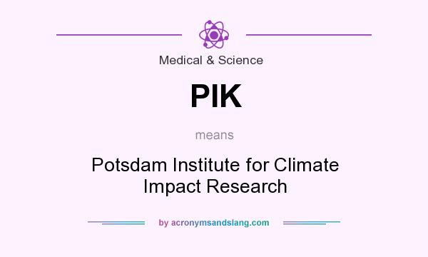 What does PIK mean? It stands for Potsdam Institute for Climate Impact Research