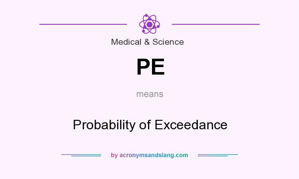 What does PE mean? It stands for Probability of Exceedance