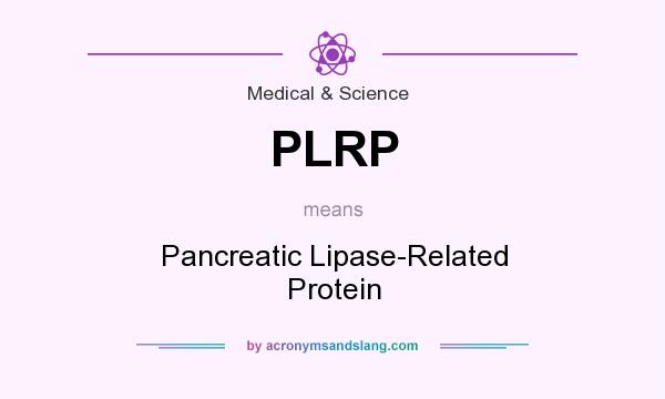 What does PLRP mean? It stands for Pancreatic Lipase-Related Protein