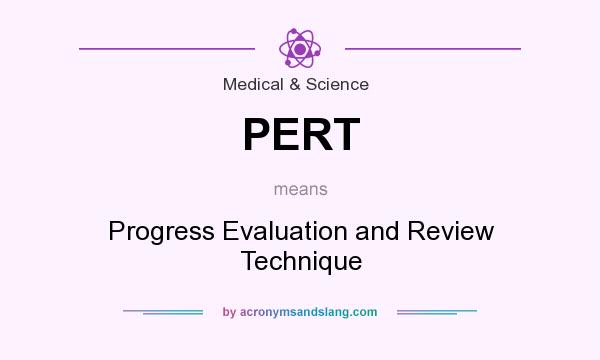 What does PERT mean? It stands for Progress Evaluation and Review Technique