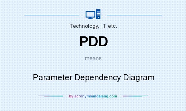 What does PDD mean? It stands for Parameter Dependency Diagram