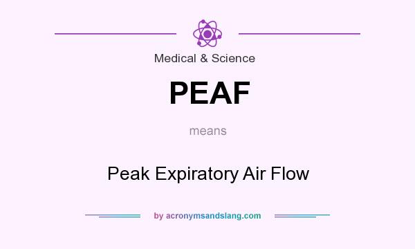 What does PEAF mean? It stands for Peak Expiratory Air Flow