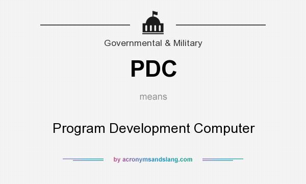 What does PDC mean? It stands for Program Development Computer