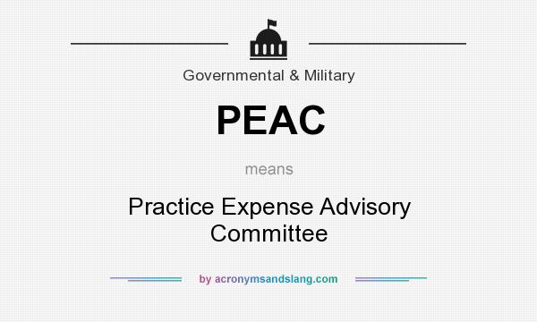 What does PEAC mean? It stands for Practice Expense Advisory Committee