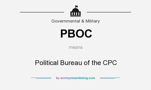 What does PBOC mean? It stands for Political Bureau of the CPC