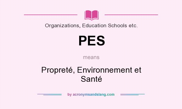What does PES mean? It stands for Propreté, Environnement et Santé