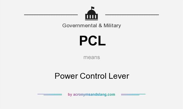 What does PCL mean? It stands for Power Control Lever