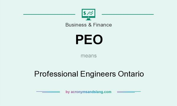 What does PEO mean? It stands for Professional Engineers Ontario