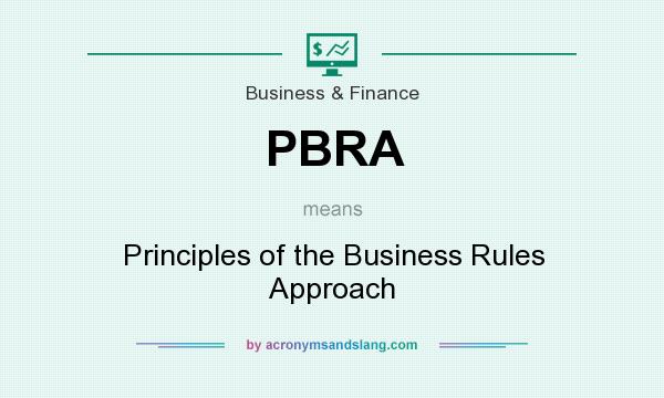 What does PBRA mean? It stands for Principles of the Business Rules Approach