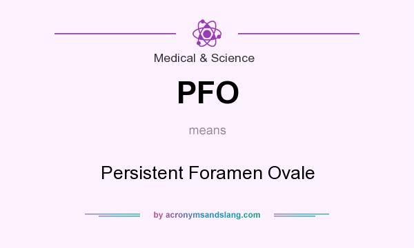 What does PFO mean? It stands for Persistent Foramen Ovale