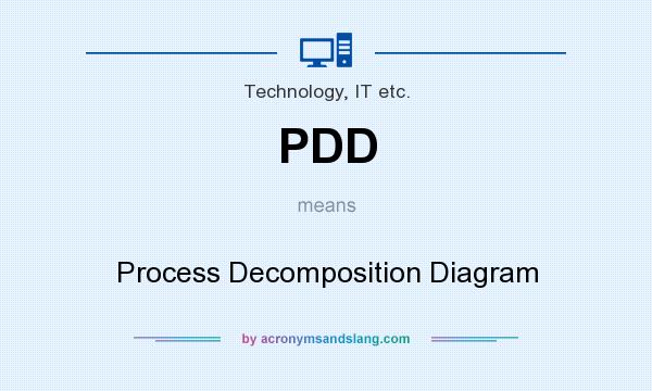 What does PDD mean? It stands for Process Decomposition Diagram