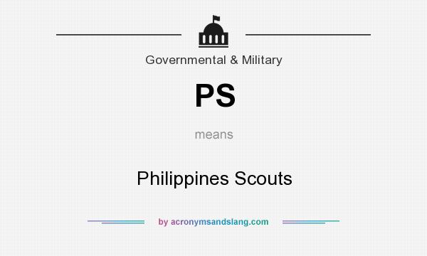 What does PS mean? It stands for Philippines Scouts
