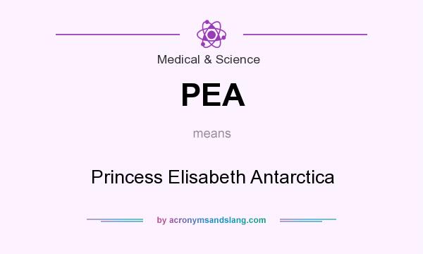 What does PEA mean? It stands for Princess Elisabeth Antarctica