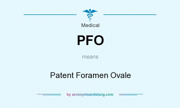 What does PFO mean? It stands for Patent Foramen Ovale