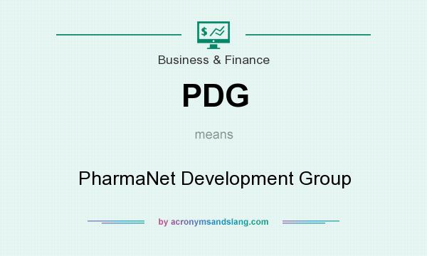 What does PDG mean? It stands for PharmaNet Development Group