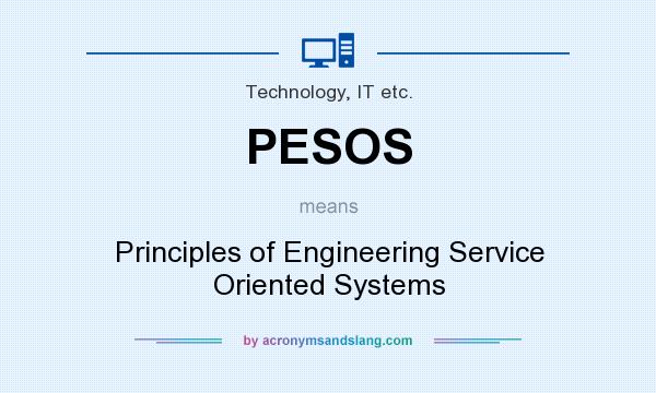 What does PESOS mean? It stands for Principles of Engineering Service Oriented Systems