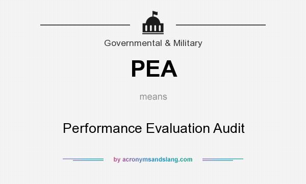 What does PEA mean? It stands for Performance Evaluation Audit