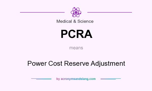 What does PCRA mean? It stands for Power Cost Reserve Adjustment