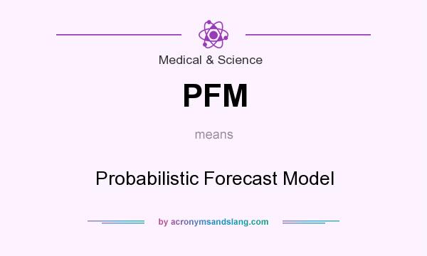 What does PFM mean? It stands for Probabilistic Forecast Model