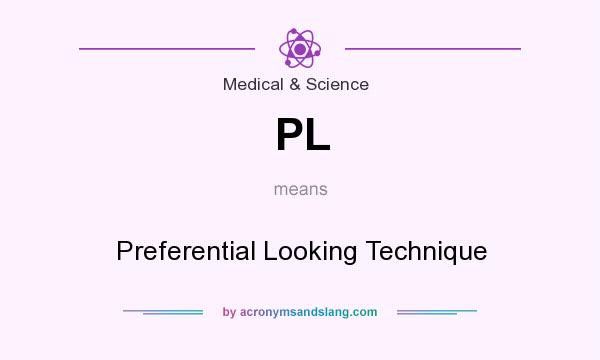 What does PL mean? It stands for Preferential Looking Technique
