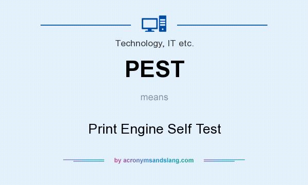 What does PEST mean? It stands for Print Engine Self Test