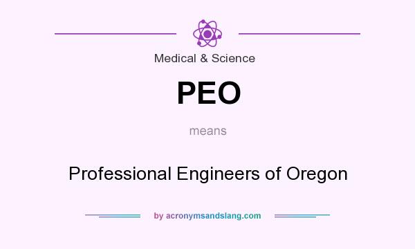 What does PEO mean? It stands for Professional Engineers of Oregon