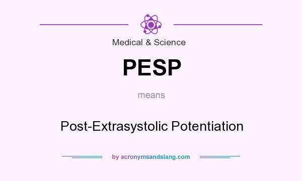 What does PESP mean? It stands for Post-Extrasystolic Potentiation