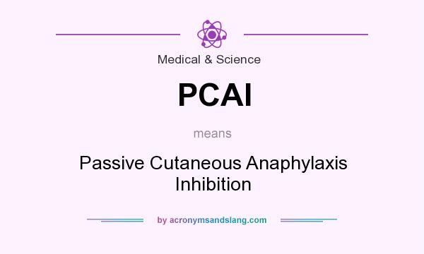 What does PCAI mean? It stands for Passive Cutaneous Anaphylaxis Inhibition