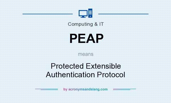 What does PEAP mean? It stands for Protected Extensible Authentication Protocol