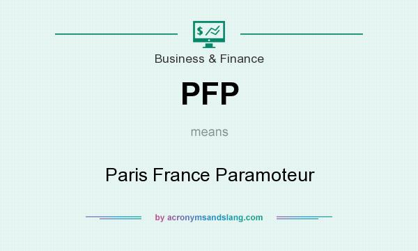 What does PFP mean? It stands for Paris France Paramoteur