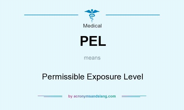 What does PEL mean? It stands for Permissible Exposure Level