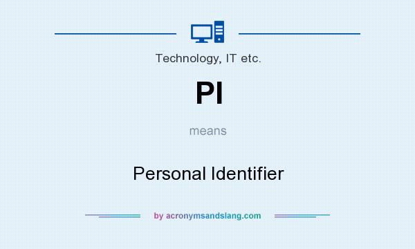 What does PI mean? It stands for Personal Identifier