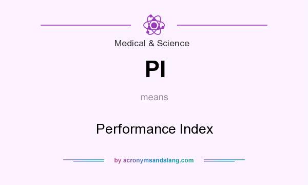 What does PI mean? It stands for Performance Index