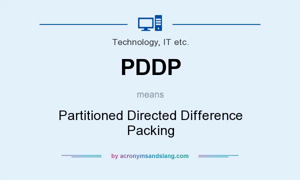 What does PDDP mean? It stands for Partitioned Directed Difference Packing