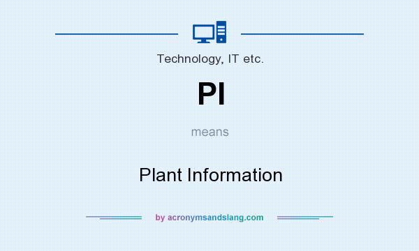 What does PI mean? It stands for Plant Information