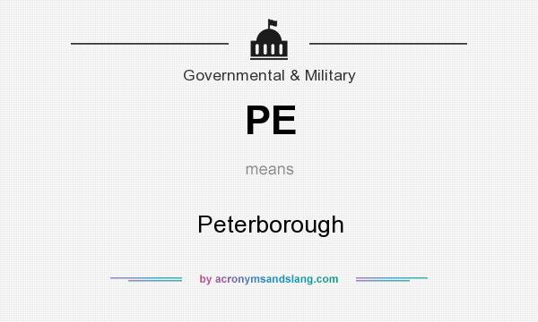 What does PE mean? It stands for Peterborough