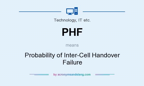 What does PHF mean? It stands for Probability of Inter-Cell Handover Failure