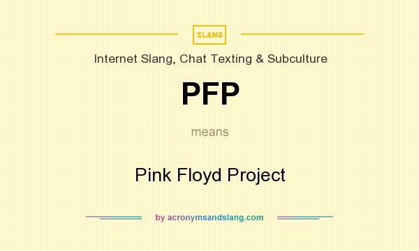 What does PFP mean? It stands for Pink Floyd Project
