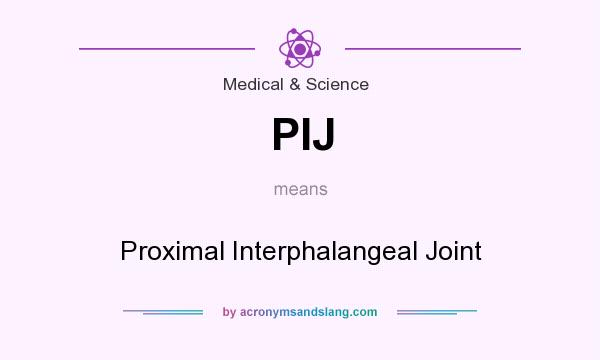 What does PIJ mean? It stands for Proximal Interphalangeal Joint