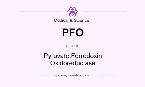 What does PFO mean? It stands for Pyruvate:Ferredoxin Oxidoreductase