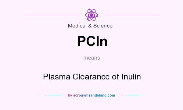 What does PCIn mean? It stands for Plasma Clearance of Inulin