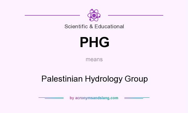What does PHG mean? It stands for Palestinian Hydrology Group