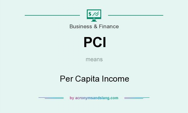 What does PCI mean? It stands for Per Capita Income